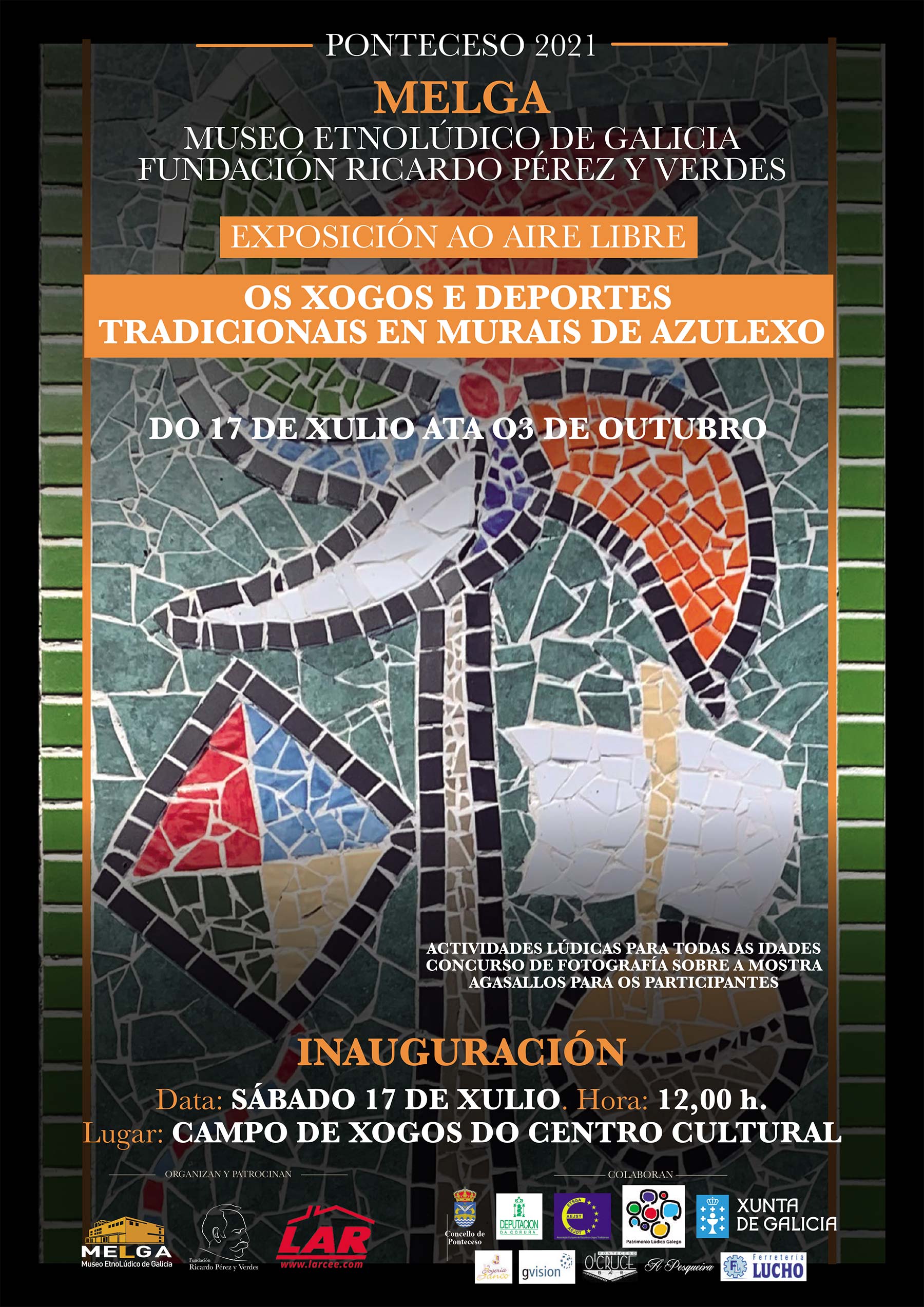 Exposición al aire libre sobre Juegos y Deportes Tradicionales en murales de azulejo
