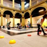 Momento del International Games Month en donde el Museo MELGA muestra sus juegos tradicionales